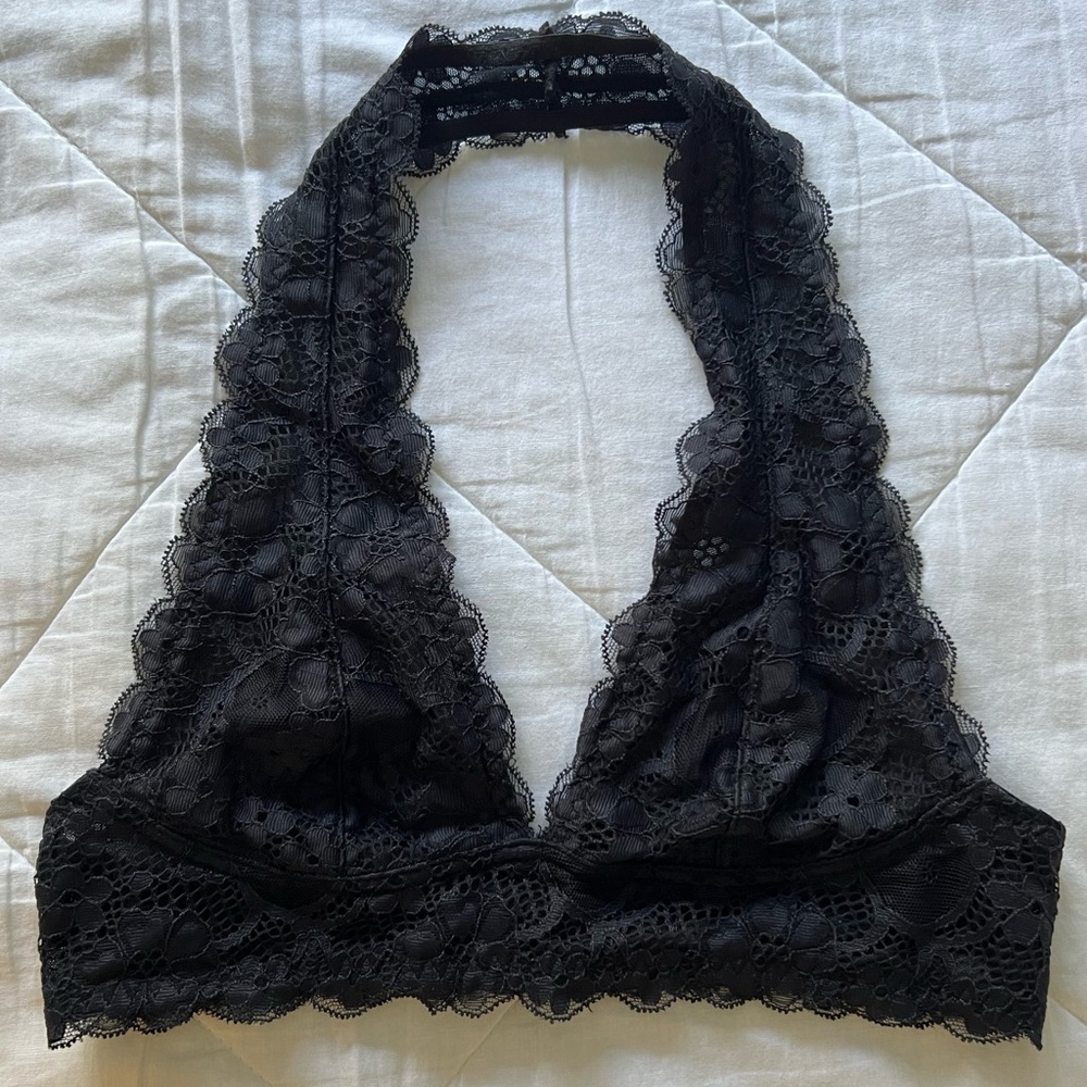 Free People navy lace bralette